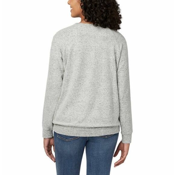 Buffalo David Bitton Women’s Long Sleeve Cozy Crewneck Sweatshirt Size L‎ Gray - Picture 3 of 6